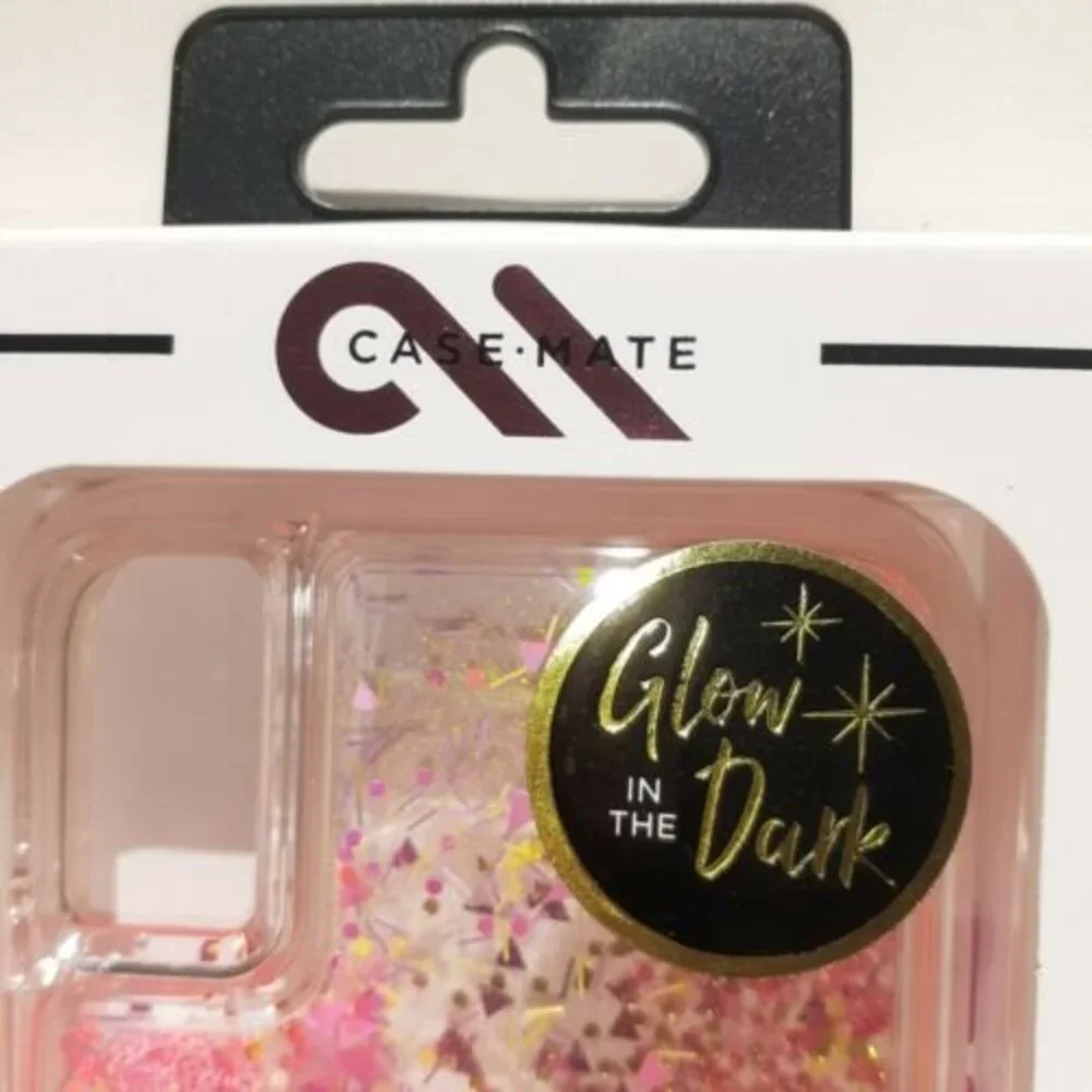 Case-Mate Waterfall Glow Pink Glitter Case For iPhone X/Xs Glow in the Dark New